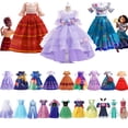 thumbnail image 2 of Frozen Girls Dress Elsa Anna Disney Princess Cosplay Encanto Mirabel Isabela Dolores Vampire Kids Halloween Party Prom Costume4T (Etiqueta 120) Gao Jinjia LED, 2 of 2