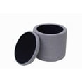 thumbnail image 3 of hometrends Round  Storage ottoman, 3 of 3