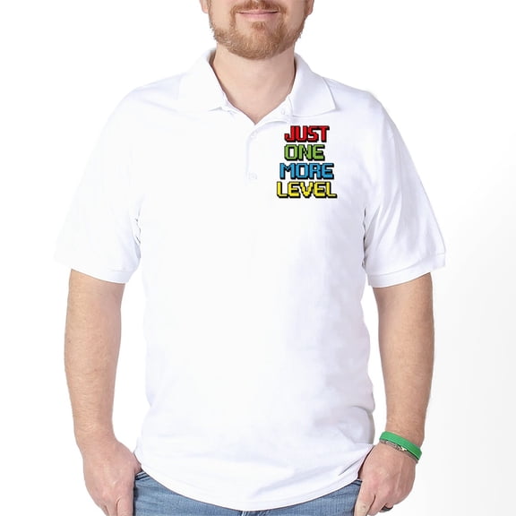 CafePress - Just One More Level Golf Shirt - Golf Shirt, Pique Knit Golf Polo