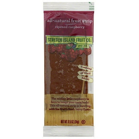 Stretch Island Fruit-Ripened Raspberry Fruit Strips, 0.5 oz (Pack of 30)