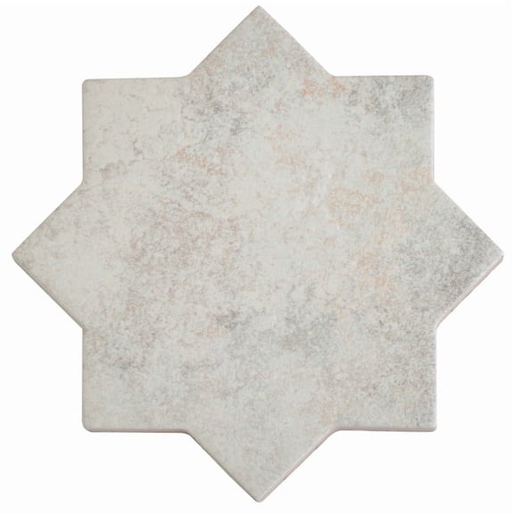 Terralis 6 x 6 in. Matte Light Ash Beige Porcelain Star Wall and Floor Tile (4.2 sq ft/case) - 16 Pack