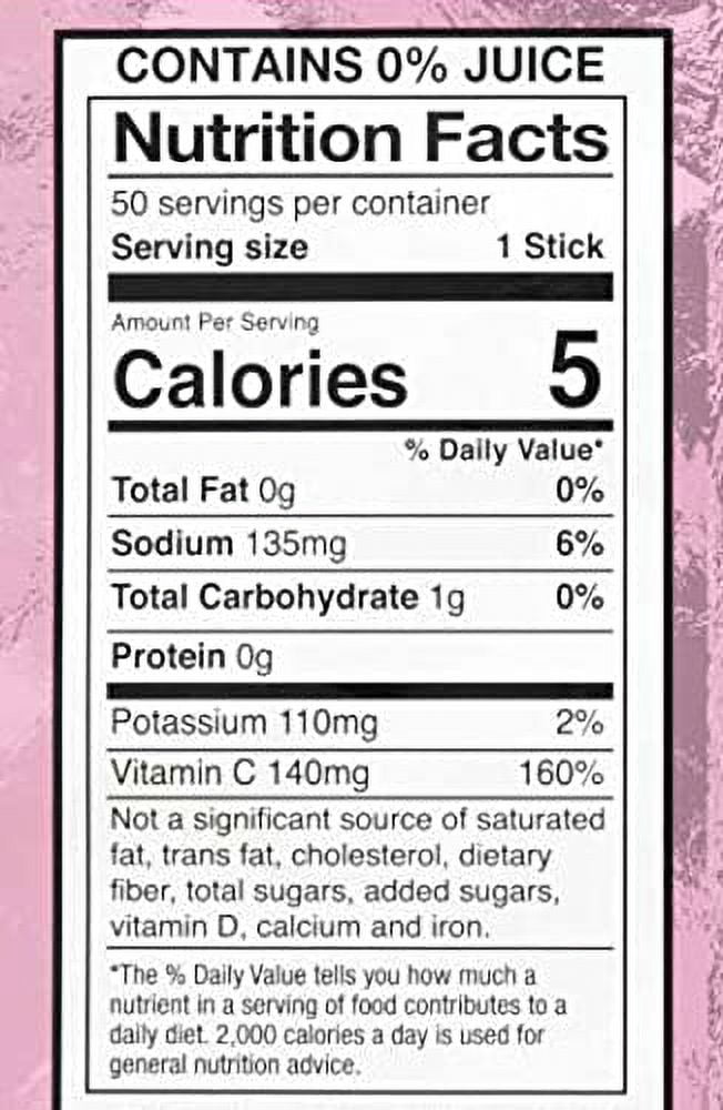 Qwik Stik Sugar Free Drink Mix Powder 0.11 oz., Strawberry Lemonade, PK50