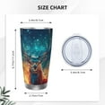 thumbnail image 4 of Salouo Celestial Stag Cosmic Glow Print 20oz Tumbler with Lid,Stainless Steel Vacuum Insulated Tumbler Durable Insulated Coffee Mug Thermal Cup with Splash Proof Sliding Lid-Without Straw, 4 of 8