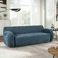 thumbnail image 2 of 3 Minimalist - 81.5" Curved Compression For Living Room, Bedroom, Apartment Extra Large Seats, Dark Blue , Sponge Filled, Easy Assembly- , Long, Curved, Padding Bedroom, 2 of 5