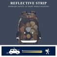 thumbnail image 5 of FORMRS School Backpack 17" Student Travel Bag with Laptop Compartment, Gold Flower, 5 of 7