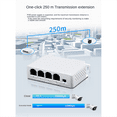 thumbnail image 3 of Extensor PoE de 1 a 3 puertos, repetidor PoE de 10/100 M, IEEE802.3Af para transmisión IP, extensor para conmutador PoE, NVR, cámara IP, 3 of 8