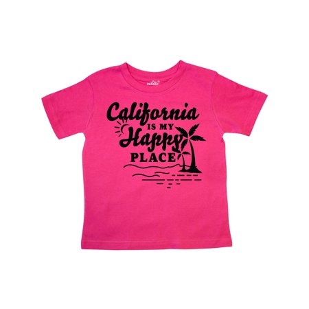 

Inktastic California is My Happy Place with Palm Trees Gift Toddler Boy or Toddler Girl T-Shirt