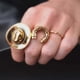 thumbnail image 4 of Stylish Western Themed Ring Handmade Cowboy Hat/Horseshoe Ring Gold Plated Copper Women Ring Fashion Accessory, 4 of 5