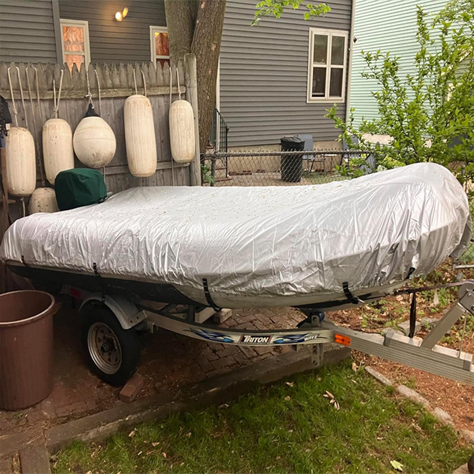 Sloped Profile Cover Multifunction Protective Cover Easy to Use for Inflatable Boats Kayaks Ensures Efficient Water Runoff