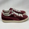 thumbnail image 1 of PU & MA Suede City Shoes Mens 11.5 Cabernet Red Burgundy Wool Preppy Sneakers, 1 of 6