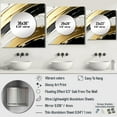 thumbnail image 4 of Designart "Midnight Waves Of Passion Abstract Black Gold" Abstract Painting Square Mirror Wall Decor Modern - Large Gold Square Bathroom Mirror - Square Printed Wall Mirror Art, 4 of 5