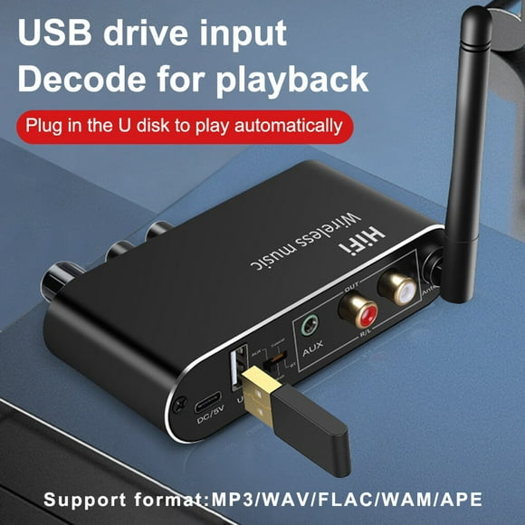 AUX Bluetooth-compatible Receiver Fast Speed Mobile Phone Television Speaker Digital to Analog Adapter Portable Home Supplies