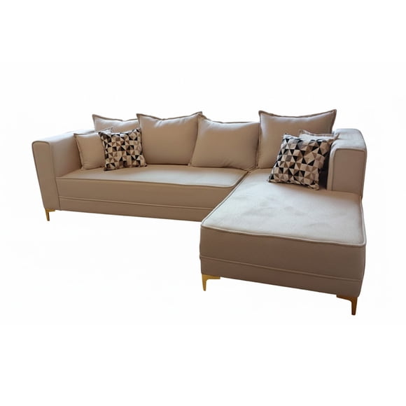 Sala Esquinera Moderna Modular Cómoda Confortable Crema Liverpool Reinicia 21 Muebles