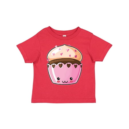 

Inktastic Cute Smiling Chocolate Cupcake with Heart Sprinkles Gift Toddler Boy or Toddler Girl T-Shirt
