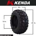 thumbnail image 2 of Kenda Bearclaw K299 - 24x8-12 Front Tire for All Terrain (ATV), UTV, and Side by Side (SxS) Vehicles - 6-Ply - Bear Claw 24x8x12 with Kenda Keychain, 2 of 9