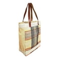 thumbnail image 2 of Plaid Reusable Grocery Tote Bag Extra Durable - Personalized Monogram or Name Available Natural/Multi Black Coral, 2 of 6