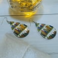 thumbnail image 6 of Hyasfey 1 Pair Book Themed Acrylic Earrings Waterdrop Shape Women Hook Earrings Book Shelves Patterned Dangle Earrings, 6 of 8