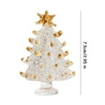 thumbnail image 7 of Shoreew Glass Christmas Tree Mini Tabletop Xmas Tree Figurine with Star Topper for Winter Holiday Table Mantel Shelf Home Decoration, 7 of 7
