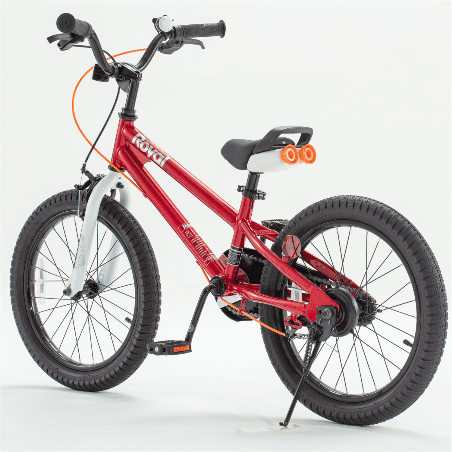 Royalbaby Freestyle 7 Kids Bike Toddlers 18 Inch Wheel Dual Handbrakes Bicycle Beginners Boys Girls Ages 3-5 Years, Kickstand and Water Bottle Included, Blue