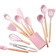 thumbnail image 2 of Hariumiu 12/14Pcs Cooking Utensils Non-Stick Heat Resistant Silicone Spatula Spoon Oil Brush Shovel Egg Beater Set for Home, 2 of 8