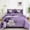 Lavender, variant on 7-Piece Queen Size Blue Floral Microfiber Comforter Set (90"×90"), All Season Soft Bedding with Sheets, Pillowcases & Shams