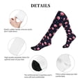 thumbnail image 5 of Lsque Cartoon Donut Planets Pattern Sport Compression Socks for Men & Women 15-20 mmHg Knee High Nurse Pregnant Running Medical and Travel Athletic, 5 of 6