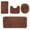 Brown, variant on Bdday Dorm Rug Solid Color Bath Mats 4 Set Bathroom Rugs for 4 Pcs Toilet Mats Universal Soft Comfortable Water Absorption Non-Slip Thick Machine Washable Easier To Dry Dark Floor Mats for Cars