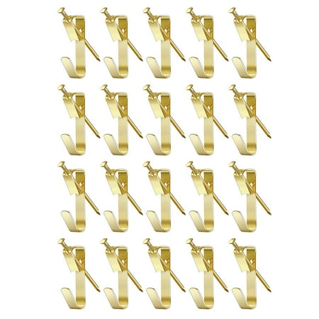 

20 Pcs Picture Hangers Picture Hanging Hooks Heavy Duty Hangers with Nails