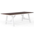 thumbnail image 6 of WestinTrends Cape May 90" HDPE Rectangle Outdoor Patio Dining Table With Umbrella Hole and Metal Frame, Dark Brown, 6 of 15