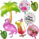 thumbnail image 1 of Kit de globos Happy Birthday, 18 pulgadas, Flamingo Mylar x8, 1 of 5