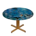 thumbnail image 3 of Orinice Dolphins Round Table Cover Stain Resistant Washable Indoor Outdoor Tablecloth Kitchen Dining Wedding Parties Picnic Camping 100% Polyester Fiber 46-50, 3 of 8