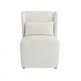 thumbnail image 2 of Lifestyle Solutions Ellway Modern Fabric Solid Print Accent Chair with Pillow, Ivory, 2 of 10