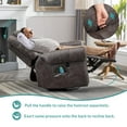 MEETWARM Massage Swivel Rocker Recliner with Heat and Vibration, Manual