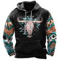 thumbnail image 3 of Sudadera con capucha con estampado gráfico vintage para hombre, jersey con estampado tradicional indio, sudaderas con capucha informales de gran tamaño, ropa para hombre, ropa unisex, 3 of 5