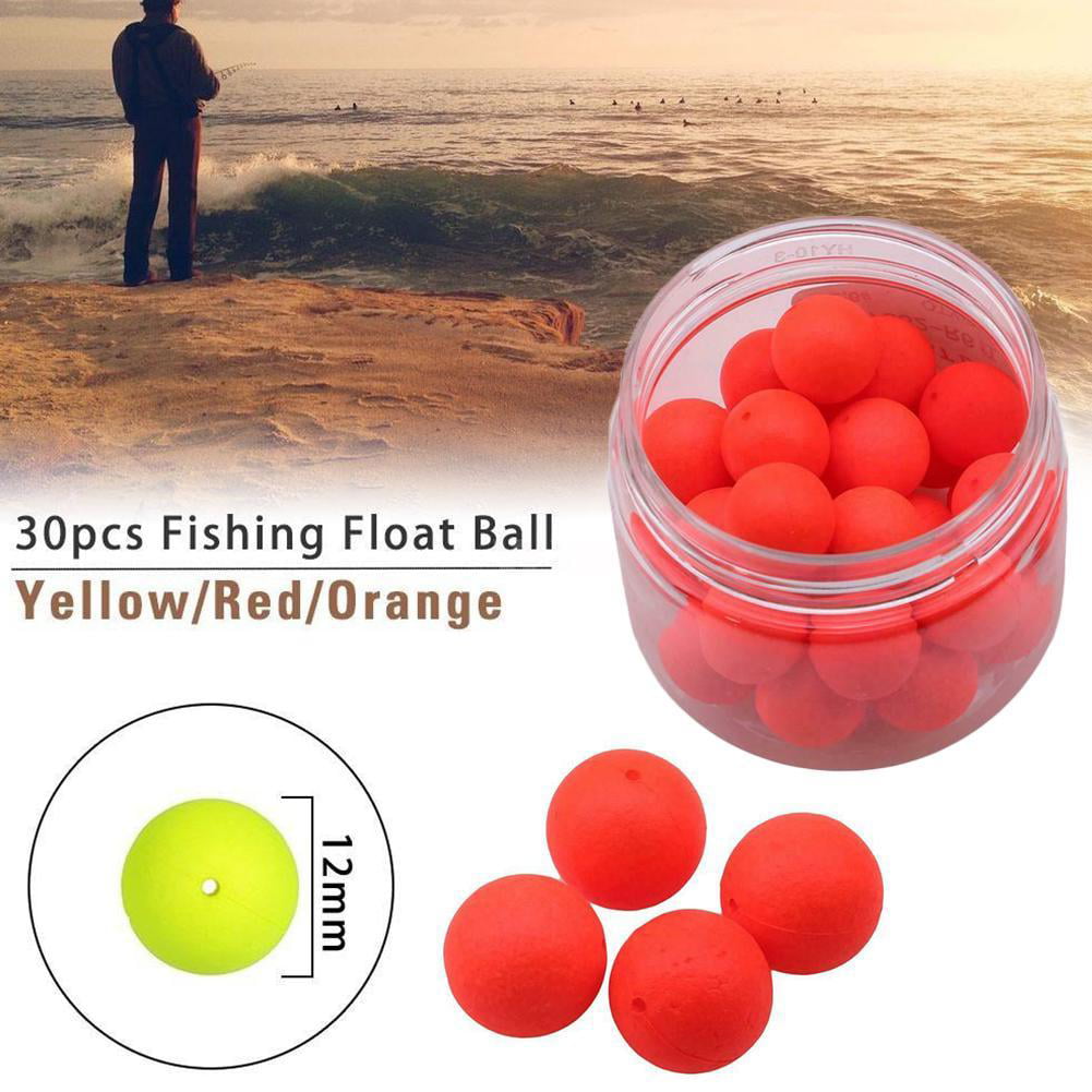 30X Foam Fishing Float Balls Outdoor Fishing Buoyancy Ball Lure Accessory 
