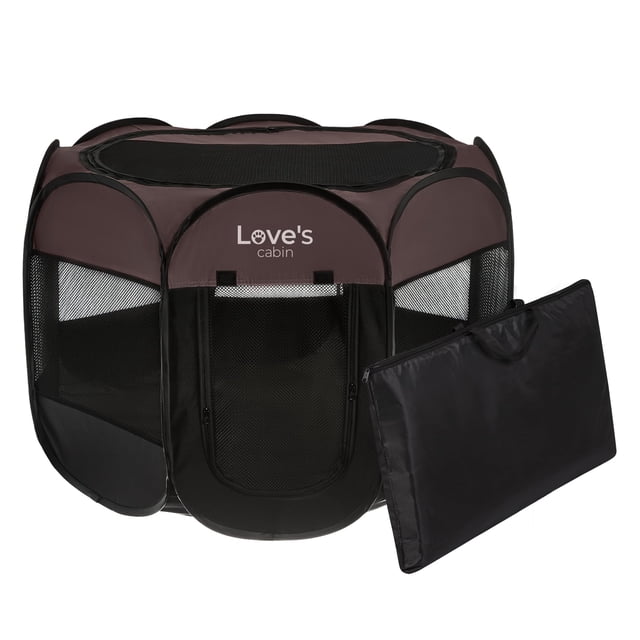 Jaula Pet Playpen Love's Cabin para cachorros y perritos, para interiores y exteriores