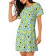 thumbnail image 2 of Easygdp Avocado and Hearts Camisón de manga corta para mujer, informal, estampado, 2 of 6