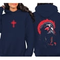 thumbnail image 5 of Jesus Looking Up Double Sided Hoodie – Christian Faith Streetwear Pullover, Religious Graphic Hoodie for Men and Women, Unisex Inspirational Apparel, 5 of 7