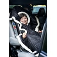 thumbnail image 6 of Car Seat Poncho Safe Coat Black Puffer Kids Down Sherpa Poofy Warm Hooded Blanket Safe Use OVER Seat Belts, 6 of 11