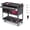 Black, variant on 3-Tier Rolling Tool Cart, Heavy Duty Steel Utility Cart with Pegboard, Drawer & Hooks, 330LB Load Capacity Lockable Wheels Tool Cart for Garage Warehouse