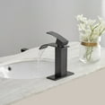 thumbnail image 2 of BWE Oil Rubbed Bronze Bathroom Faucet Modern Waterfall Single Hole Faucet for Bathroom Sink Single Handle Lavatory Bath Faucet, 2 of 8