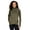 Olive, variant on RBX Active Women's Zip Mock Neck Wrap Fleece Pullover Sweatshirt With Pockets