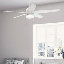 Restored Hunter Fan 52 inch Casual Fresh White Indoor Ceiling Fan with LED Light Kit and Pull Chain (Refurbished)