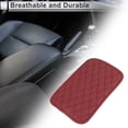 thumbnail image 2 of Funda del Consola Central del Coche Unique Bargains con Almohadilla del Consola Central y Bolsa de Almacenamiento 11.81"x7.87"x0.59" Rojo Cuero Nappa, 2 of 7