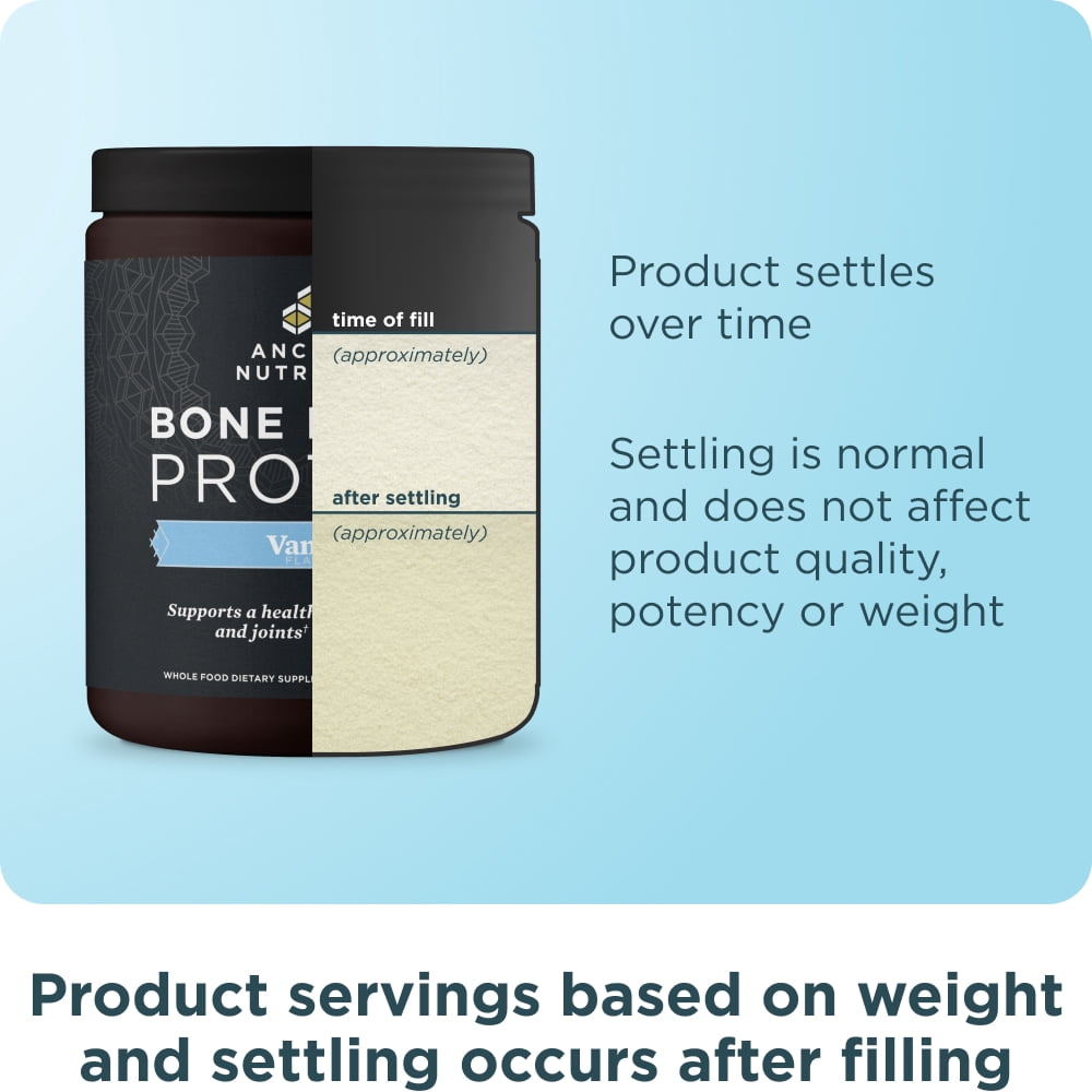 Ancient Nutrition Grass Fed, Bone Broth Protein Powder, 20g Protein, Hydrolyzed Collagen Peptides, Keto & Paleo Friendly, Supports Joint, Gut Health, Vanilla, 15 Servings