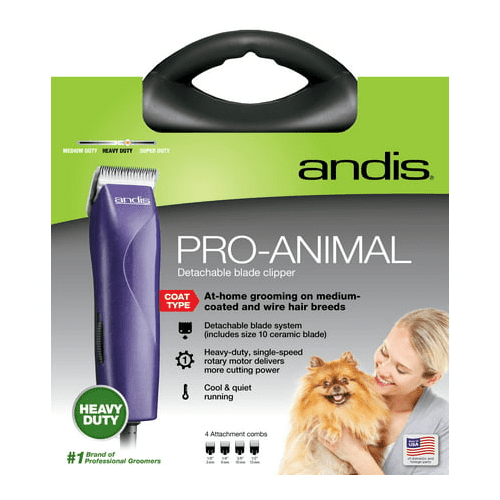 Andis Professional Quiet Dog Grooming Clipper Kit Detachable Blade 7 Pieces Walmart