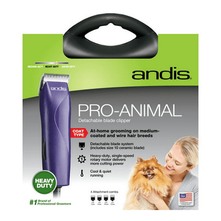 Andis Professional Animal Detachable Blade Clipper Kit, 7 Pieces