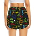 thumbnail image 4 of Goofa Pixel Game Printed Women 2 in 1 Running Shorts,Quick Dry Athletic Workout Shorts,High Waisted Athletic Shorts with Liner Pockets-XX-Large, 4 of 9