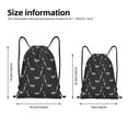 thumbnail image 4 of Drawstring Backpack - black hockey sticks print Splash Proof Small Drawstring Gym Bag for Women Men, Cinch Sports String Bag Backpack for Travel Swimming Beach, 4 of 8