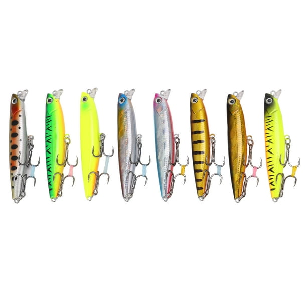 VIB Fishing Lures, Fishing Lures Hard Bait 8pcs Lifelike 3D Eyes Minnow Fishing  Lures With Stainless Steel Hooks For Perch For Trout For Bass 